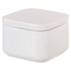 Κεραμική Μπιζουτιέρα Τετράγωνη Αβαφη Λευκή Κ1044 6*6*4.2εκ